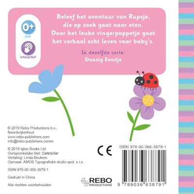 Rebo Publishers Vingerpopboekje mini me - rupsje
