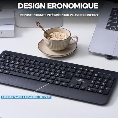 Draadloos toetsenbord - Ergonomische verzonken toetsen - BLUESTORK - Office R2 - AZERTY