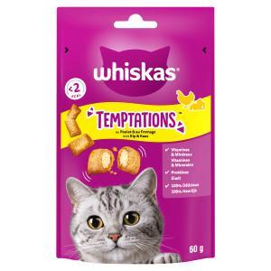 Whiskas Temptations met kip & kaas kattensnacks Per stuk Whiskas Temptations met kip & kaas kattensnacks Per stuk