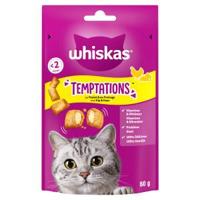 Whiskas Temptations met kip & kaas kattensnacks Per 3 - thumbnail