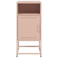 Nachtkastjes 2 st 36x39x78 cm staal roze - thumbnail