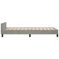 Bedframe met hoofdeinde fluweel lichtgrijs 80x200 cm - thumbnail
