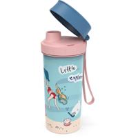 Rotho Memory Kids Schoolbeker To Go Kids Explorer 400 ml Blauw/Roze - thumbnail