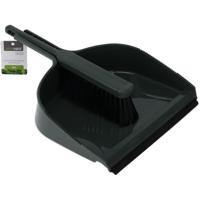 Stoffer en blik kunststof groen - thumbnail