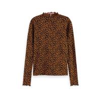 Scotch & Soda top met biologisch katoen camel - thumbnail