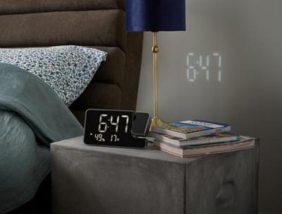 Projectorklokradio - THOMSON - Zwart - FM-radio, Temperatuur, Vochtigheid, Dubbel alarm, USB-C, Voeding 230V Projectorklokradio - THOMSON - Zwart - FM-radio, Temperatuur, Vochtigheid, Dubbel alarm, USB-C, Voeding 230V