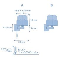 Dalber Kinderkamer wandlampPanda soft blauw - 63169T - thumbnail