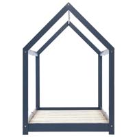 Kinderbedframe massief grenenhout grijs 90x200 cm - thumbnail