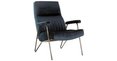 Eleonora fauteuil william fluweel blauw 91 x 79 x 90