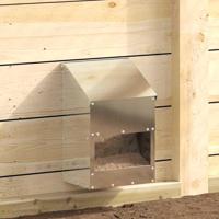 VidaXL Kip voerbak zilver 21 x 16 x 33 cm gegalvaniseerd staal - thumbnail