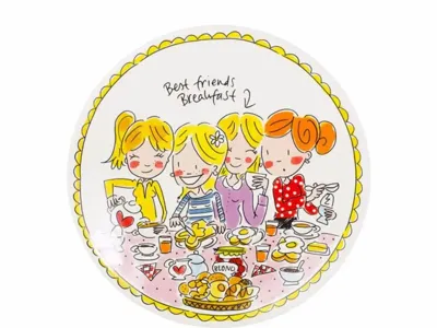 Blond Amsterdam ontbijtbord Even Bijkletsen (Ø22 cm) Blond Amsterdam ontbijtbord Even Bijkletsen (Ø22 cm)