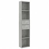 Boekenkast 36x30x171 cm bewerkt hout betongrijs - thumbnail