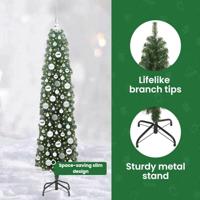 VidaXL Kunstkerstboom groen 180 cm pvc en staal en kunststof - thumbnail