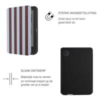 Lunso Kobo Clara BW / Clara Colour hoesje (6 inch) - Vegan Saffiano Leren Sleep Cover - Burgundy - thumbnail