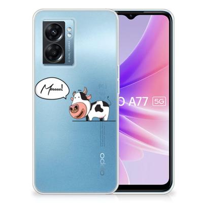 OPPO A77 | A57 5G Telefoonhoesje met Naam Cow OPPO A77 | A57 5G Telefoonhoesje met Naam Cow