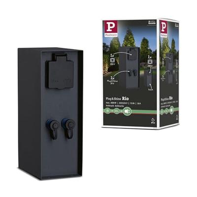 Paulmann 94700 Stopcontactverdeler 230 V, 24 V 230 mm Antraciet Paulmann 94700 Stopcontactverdeler 230 V, 24 V 230 mm Antraciet