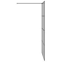 VidaXL Inloop douche wand zwart 115 x 195 cm gehard glas - thumbnail