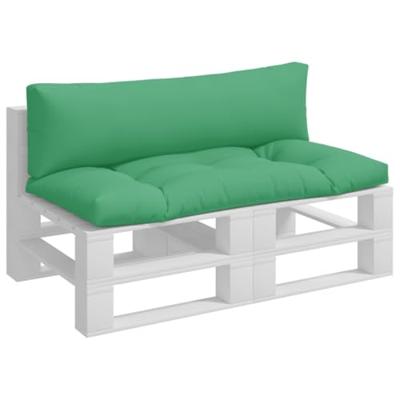 Palletkussens 2 st stof groen - thumbnail