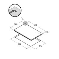 Gaskookplaat Cata LCIB 6031 BK 60 cm 3000 W - thumbnail