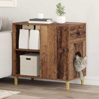 Kattenhuis Oudhout 72 x 42,5 x 70 cm Bewerkt hout - thumbnail