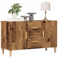 Dressoir 100x36x60 cm bewerkt hout oud houtkleurig - thumbnail