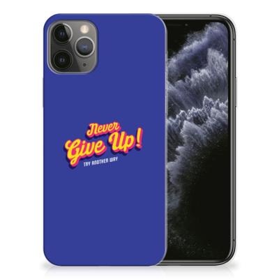 Apple iPhone 11 Pro | Siliconen hoesje | met naam Never Give Up Apple iPhone 11 Pro | Siliconen hoesje | met naam Never Give Up