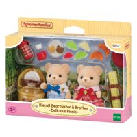 Sylvanian Families Biscuit beer zus & broer picknick set 5852 - thumbnail