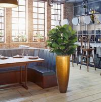 Baq Metallic Silver leaf Partner matt honey (met inzetbak), 34x90cm - thumbnail