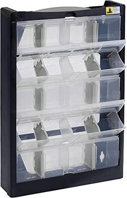 Allit 466250 Opbergkast voor kleine onderdelen (b x h x d) 300 x 465 x 80 mm Zwart, Grijs 1 stuk(s)
