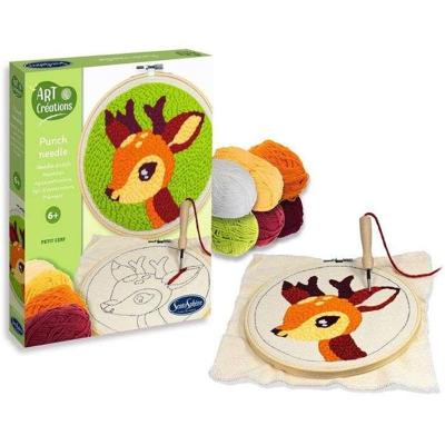 Borduren met magische naald - SENTOSFEER - Kunst & Creaties - Punchnaald - Klein Hertje - Introductie tot haken - Vanaf 6 jaar