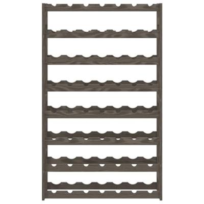 Wijnrek voor 56 flessen massief grenenhout grijs Wijnrek voor 56 flessen massief grenenhout grijs