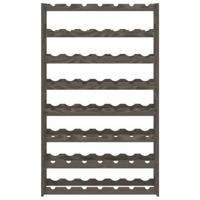 Wijnrek voor 56 flessen massief grenenhout grijs - thumbnail