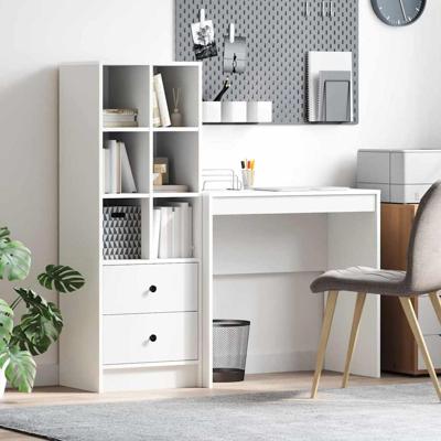 Bureau met lade 2 pcs Wit