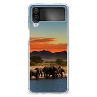 Samsung Galaxy Z Flip 4 | TPU Hoesje | Olifanten - thumbnail