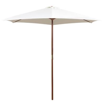 VidaXL Parasol 270x270 cm houten paal crèmewit VidaXL Parasol 270x270 cm houten paal crèmewit