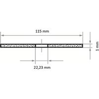 LUKAS-ERZETT T41 115x1,0x22,23 A60S-BF AT004643V9802 Doorslijpschijfset 115 mm 50 stuk(s) - thumbnail