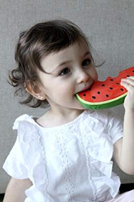 Wally de Watermeloen bijtspeeltje - OLI & CAROL fuchsia