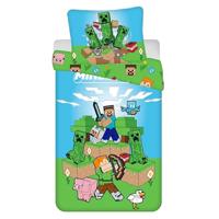 Minecraft Dekbedovertrek Outdoor Mobs- 140 x 200 cm - Katoen - thumbnail