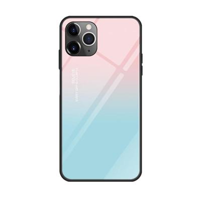 Voor iPhone 11 kleurrijke geschilderde glazen kast (blauwe hemel)