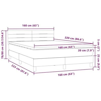 Boxspring met matras fluweel zwart 160x220 cm