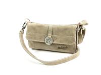 Handgemaakte leren schouder festivaltasje raider #07 Taupe - thumbnail