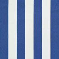 VidaXL Luifel uittrekbaar 350x150 cm blauw en wit - thumbnail