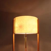 Fischer & Honsel SchemerlampShine-Wood met crème kap - 40484 - thumbnail