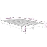 Bedframe zonder matras hout gerookt eikenkleurig 120x190 cm - thumbnail