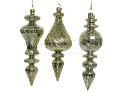 Kerstornament IJspegel Goud Assorti 1st