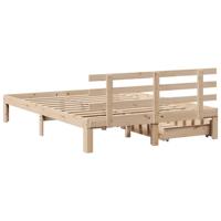 Bedframe met lades massief grenenhout 160x200 cm - thumbnail