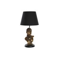 Bureaulamp DKD Home Decor Zwart Gouden Polyester Hars Afrikaanse (31 x 31 x 58 cm) - thumbnail
