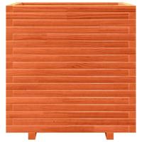 Plantenbak 70x70x72 cm massief grenenhout wasbruin - thumbnail