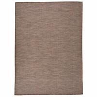 Buitenkleed platgeweven 200x280 cm bruin - thumbnail