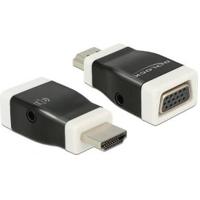 Delock 65586 HDMI / VGA Adapter [1x HDMI-stekker - 1x D-sub bus 15-polig] Zwart, Wit - thumbnail
